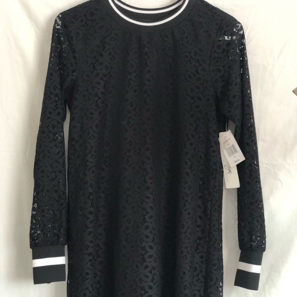 As U Wish Black Lace Overlay Dress